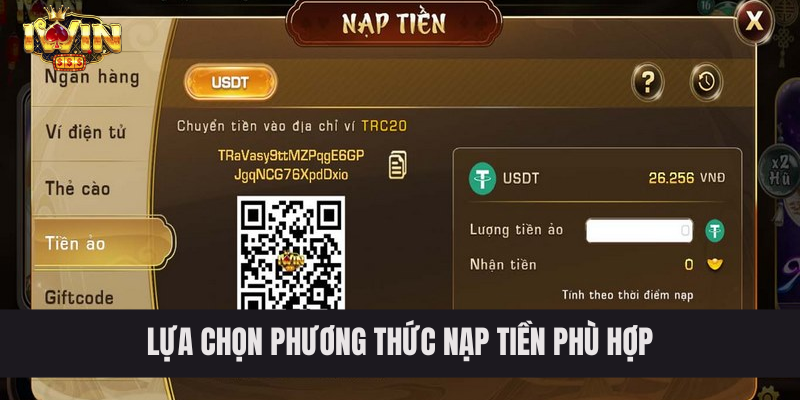 Lựa chọn phương thức nạp tiền phù hợp để dễ dàng nạp tiền vào tài khoản